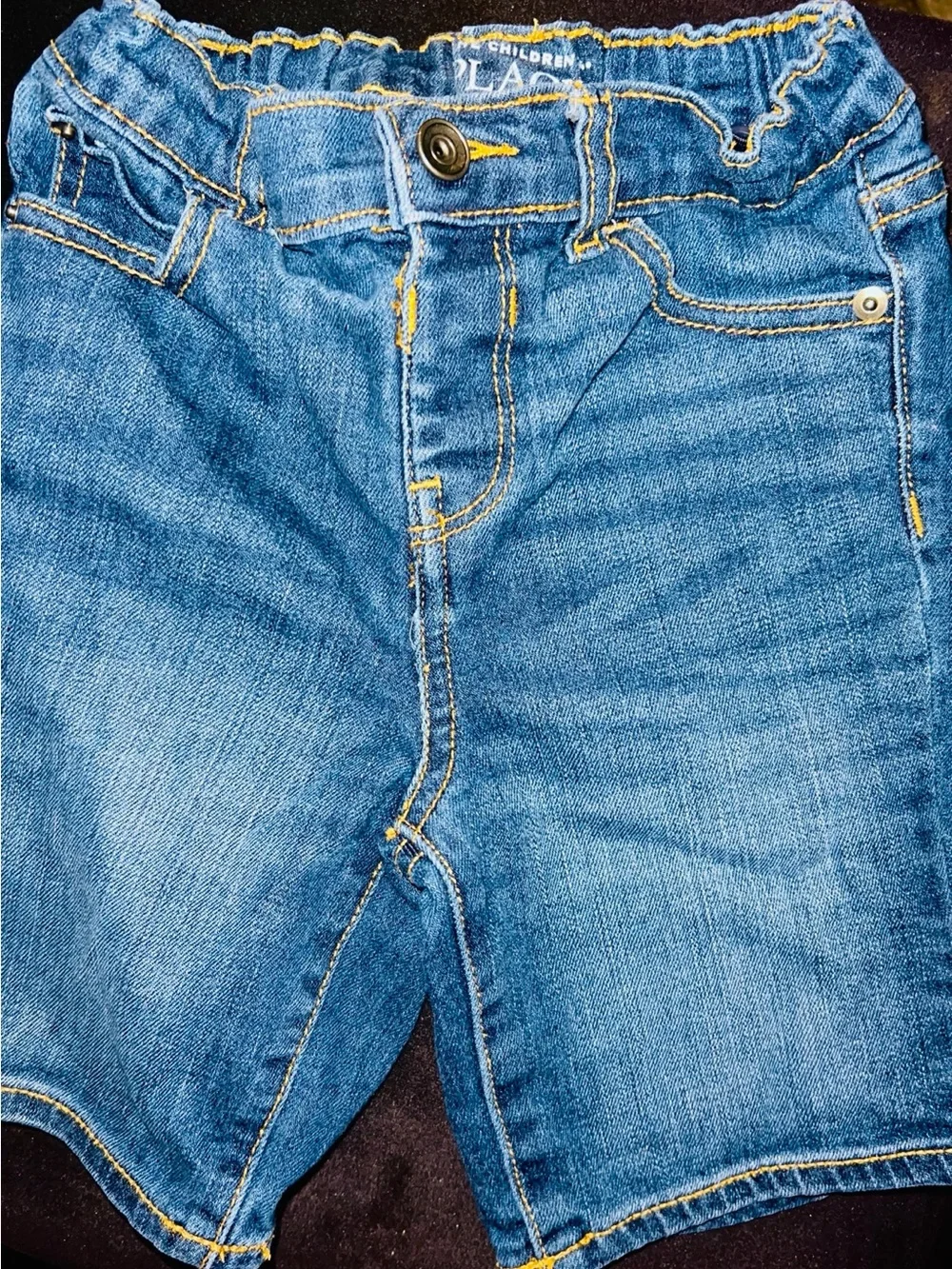 Children's Place 4T Snap button, Stretch band, Relaxed Fit' Jean shorts
